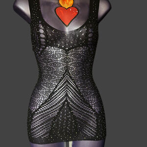 Sexy Seamless Mesh Bodycon lingerie Mini Dress